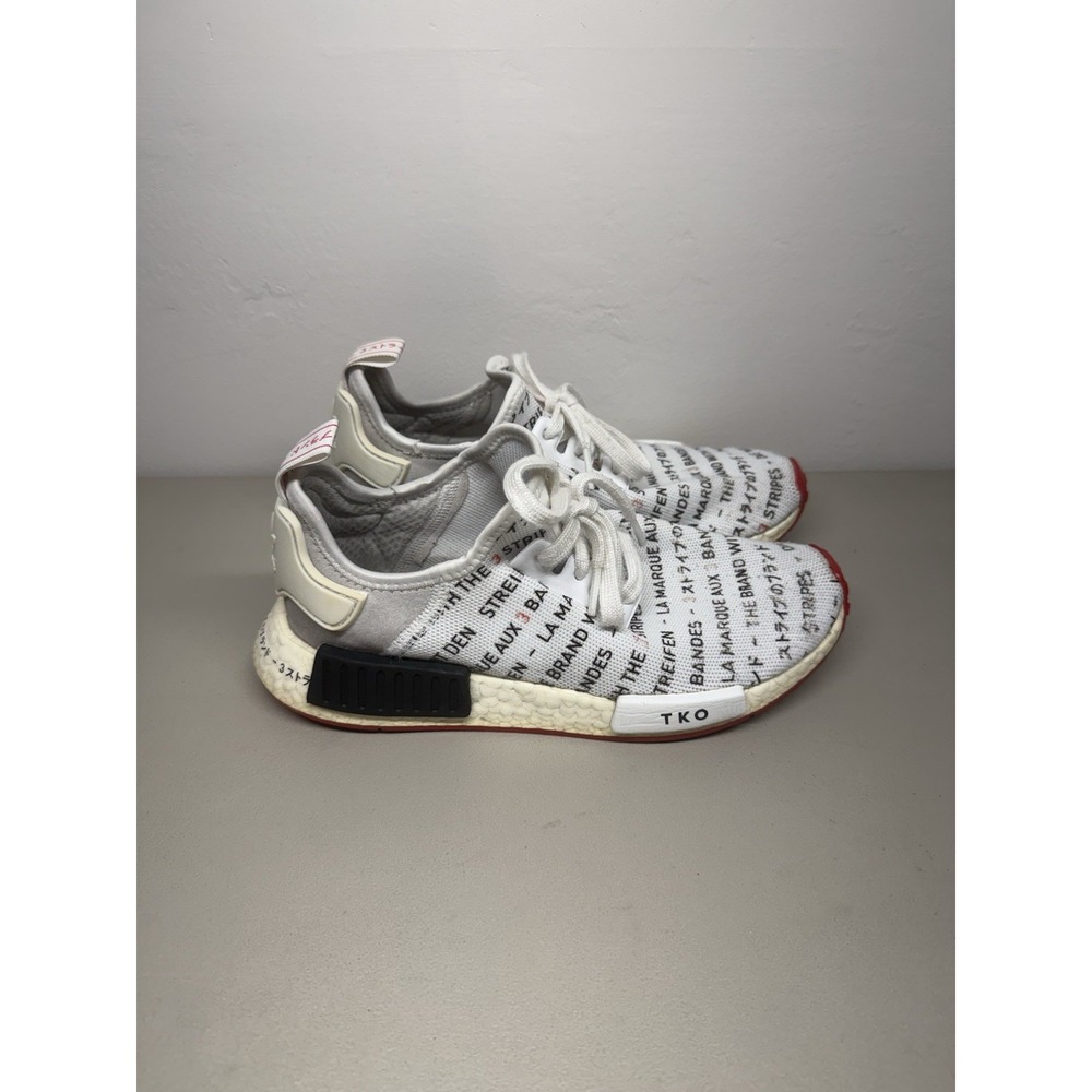 ADIDAS EH3201 SHOES SIZE 7 MENS RUNNING NMD TOYKO R1 WHITE RED BLACK MESH